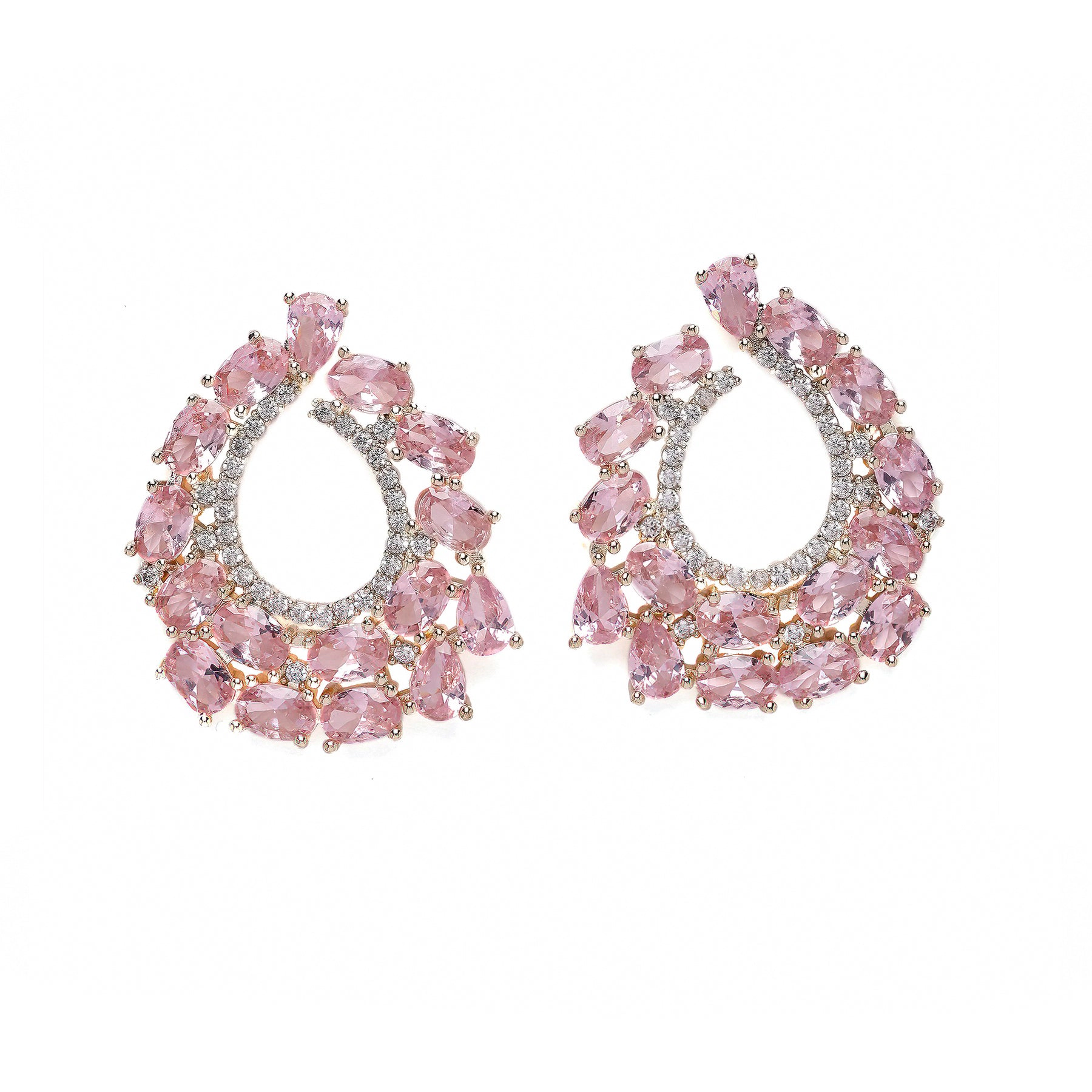 AGP PARIS Womens Diva Vintage Studded Stud Earrings