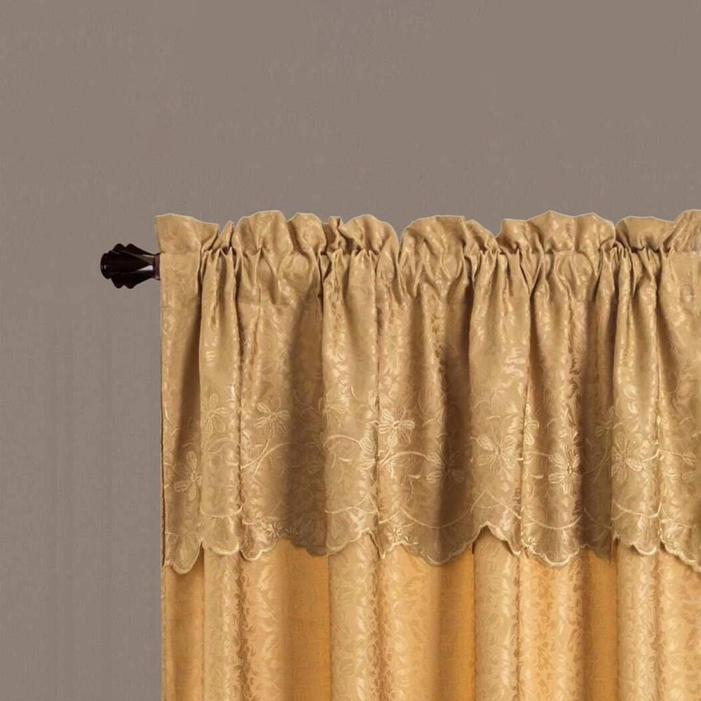 RT Designers Collection Alisa Macrame Rod Pocket Window Room Darkening Panel 54" x 84" Gold