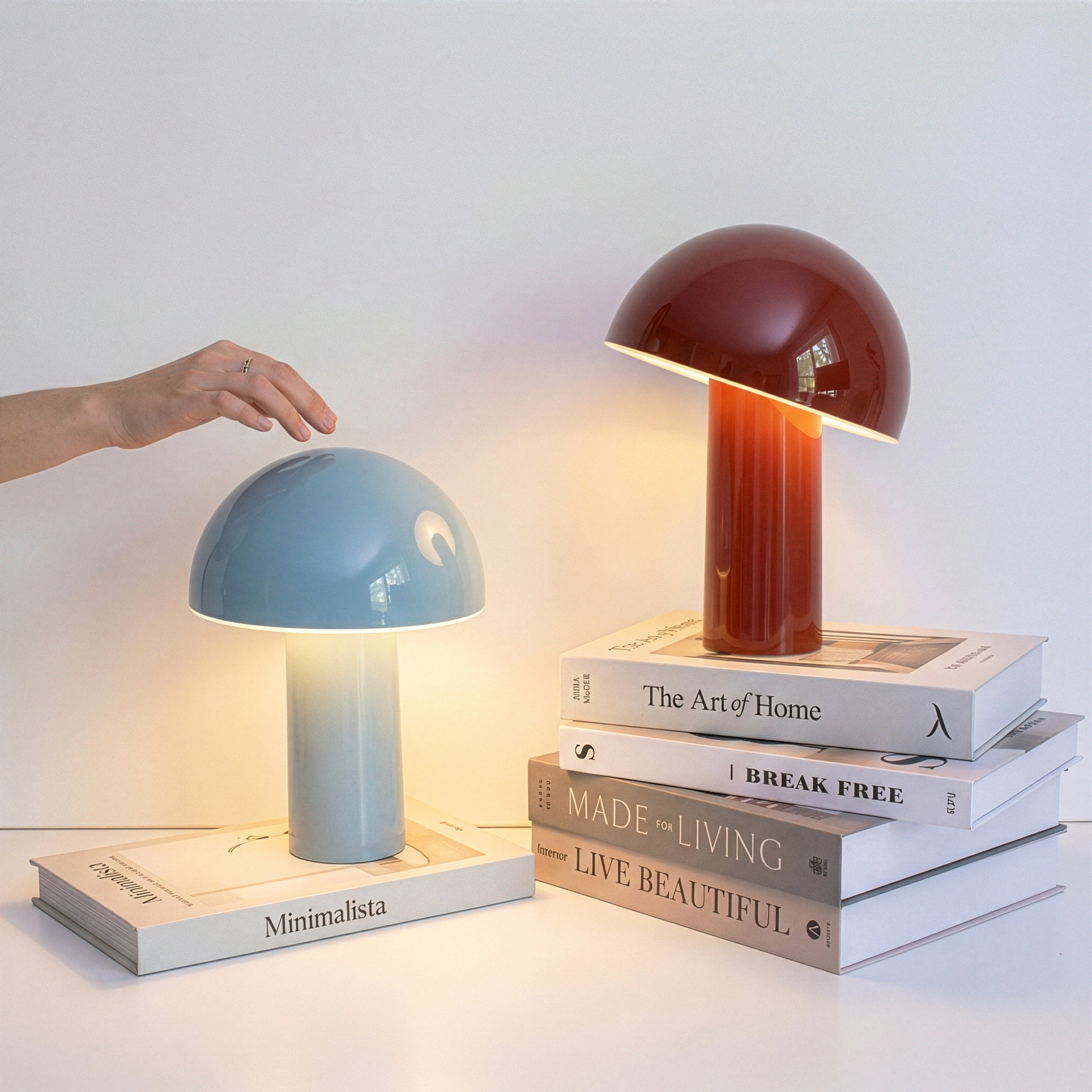 Brightech Celia Portable Mushroom Table Lamp