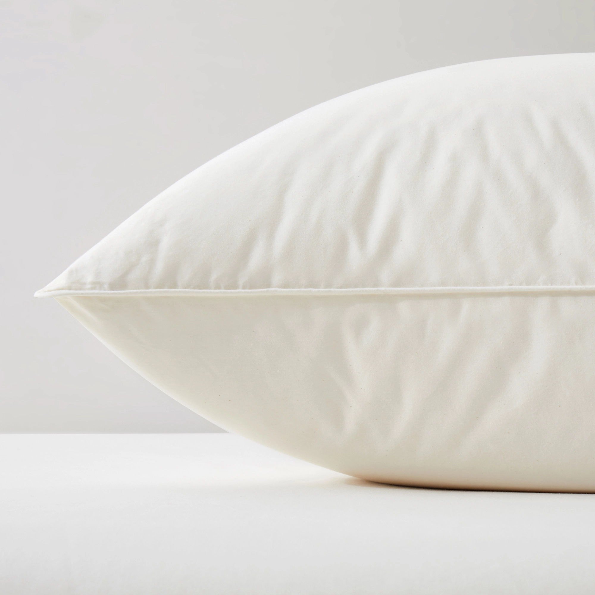 Unikome 75% White Down Bed Pillow Single Pack with Luxury Natural Organic Cotton Cover