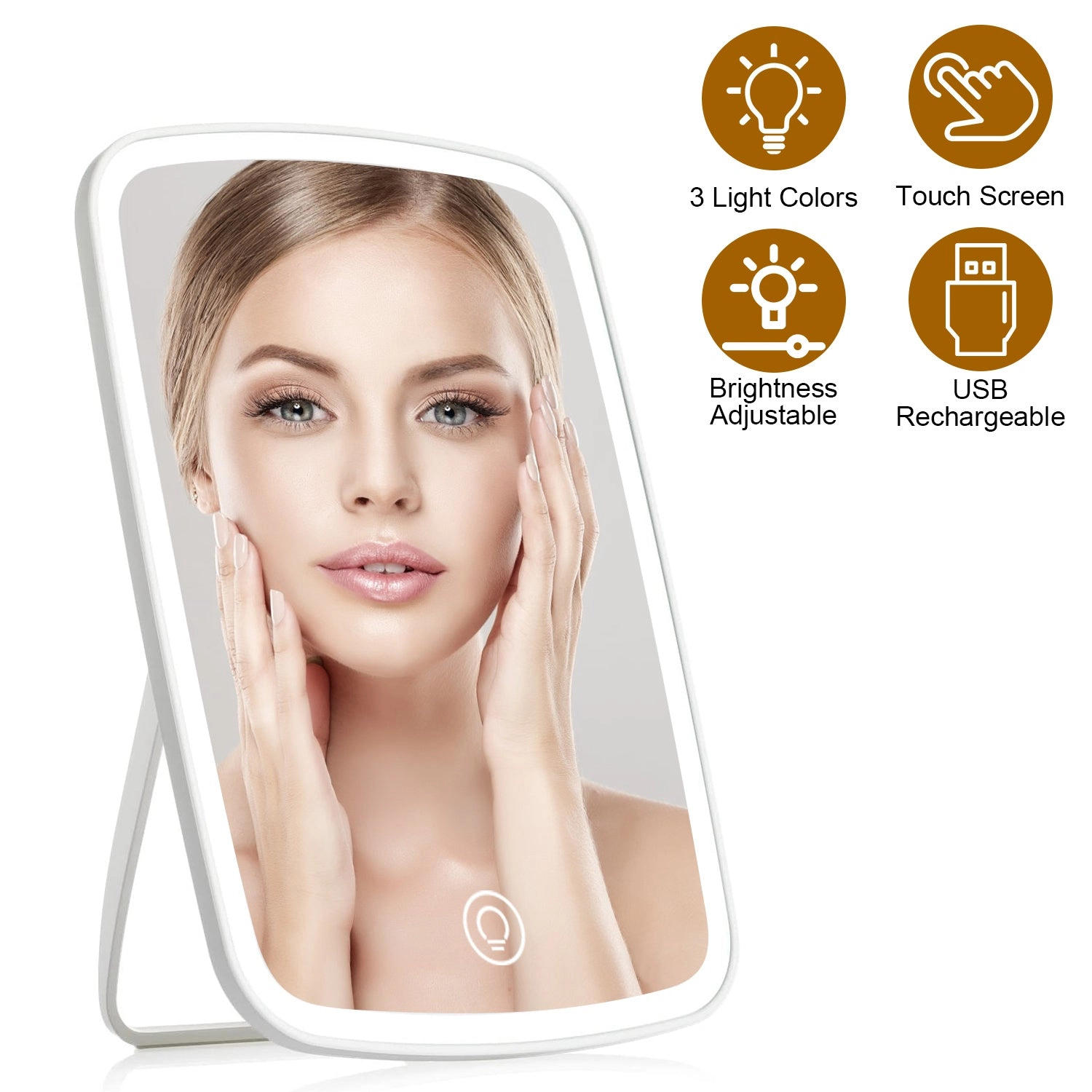 GBruno LED Rechargeable Vanity Makeup Mirror