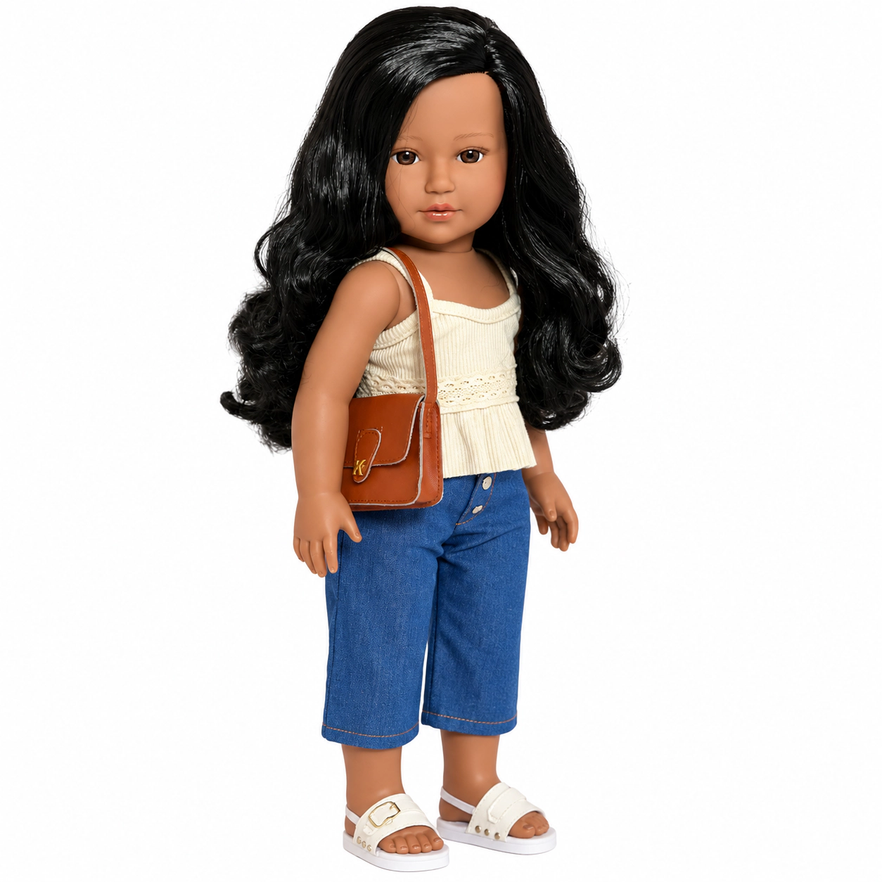 Kennedy and Friends Amari - 18-Inch African American Doll with Brown Hair and Eyes