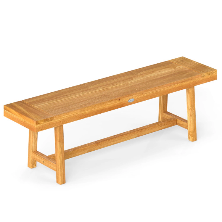 Hivvago 63 Inch Solid Wood Bench For Up To 3 People