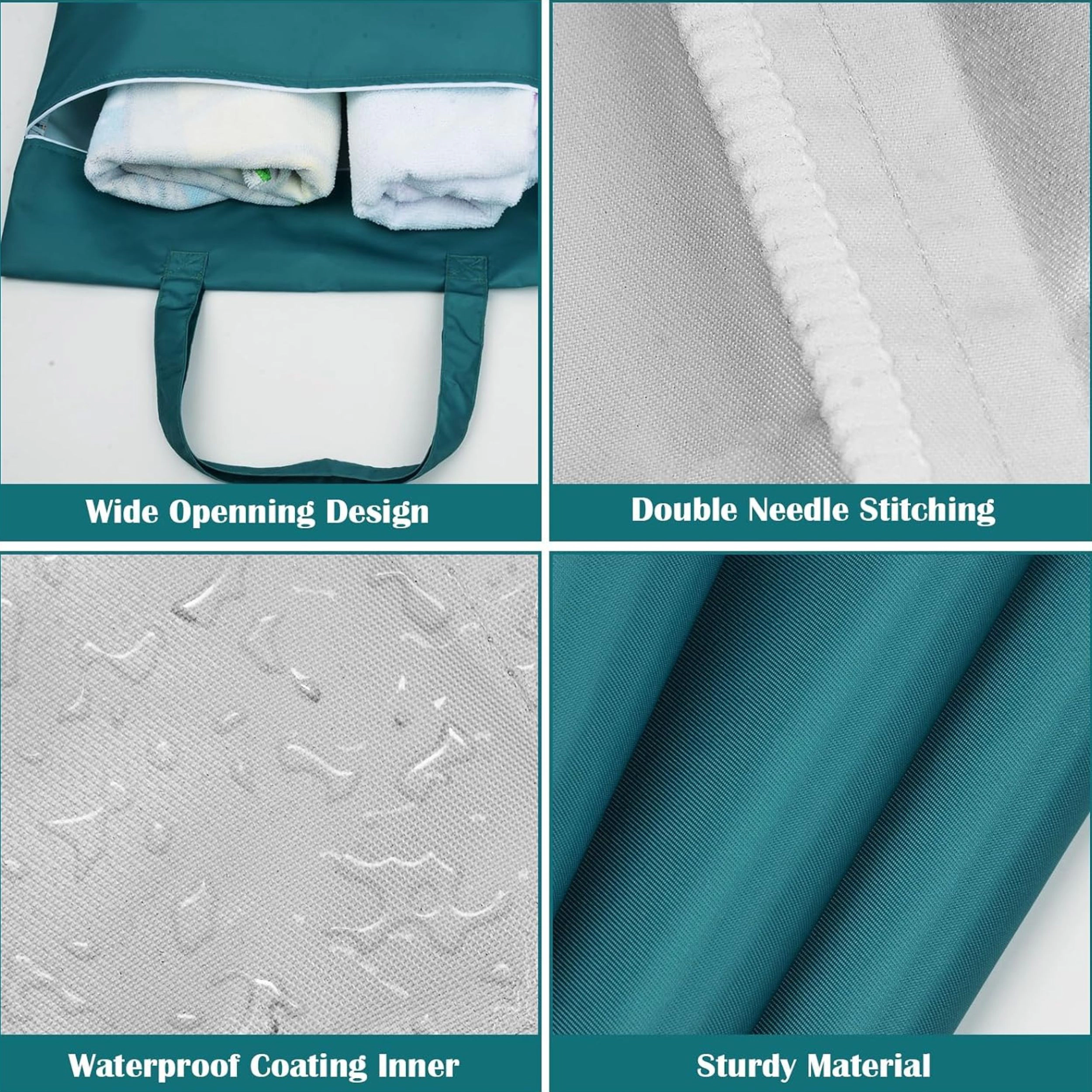 Stock Preferred Pack of 2 Waterproof Laundry Bags Washable Wet Dry Clothes Storage
