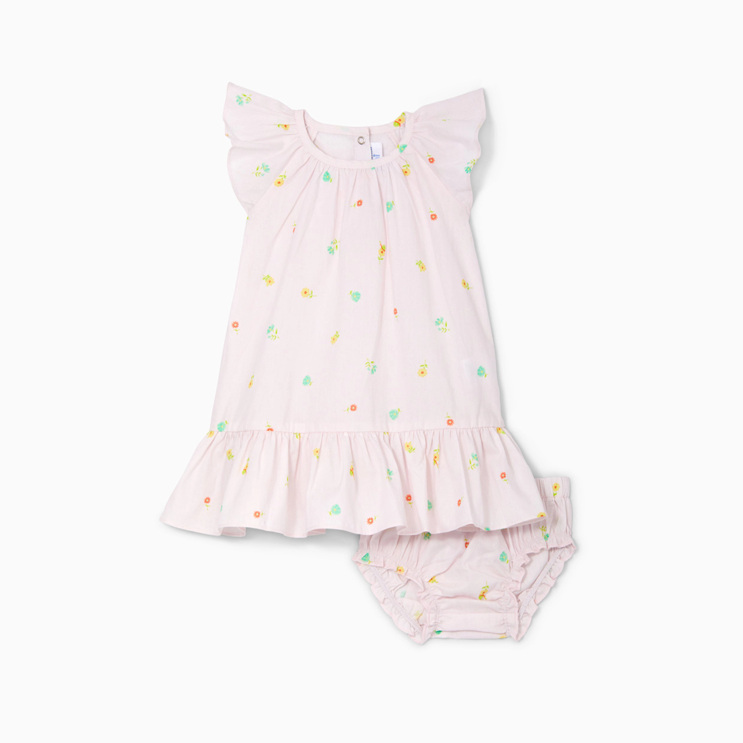 Rockets of Awesome Flutter Woven Dress For Baby Girl