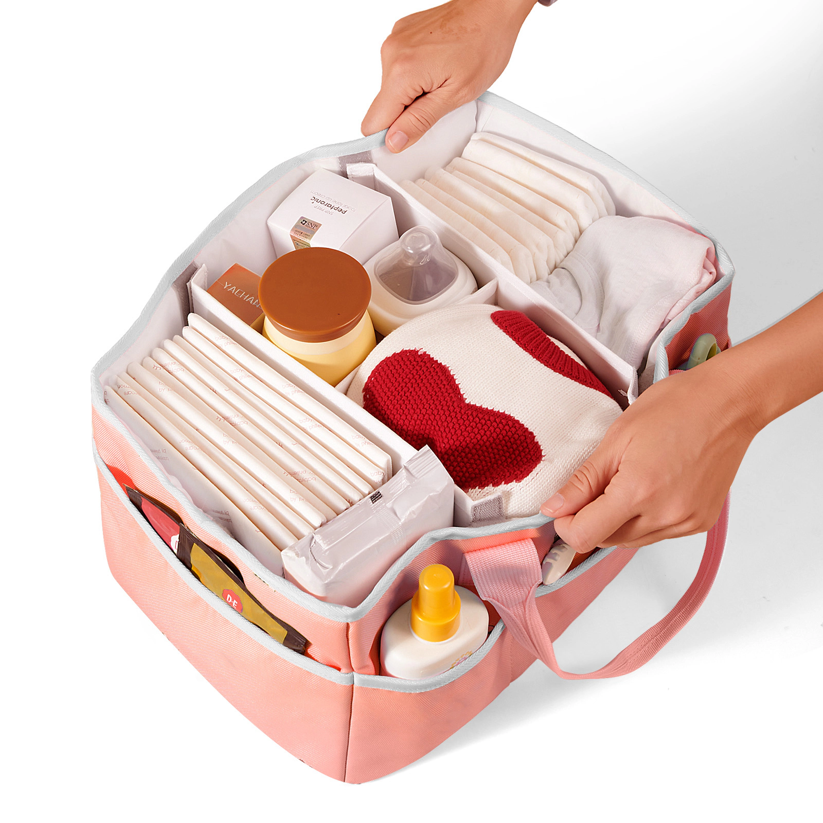 SUNVENO Portable Diaper Caddy Organizer