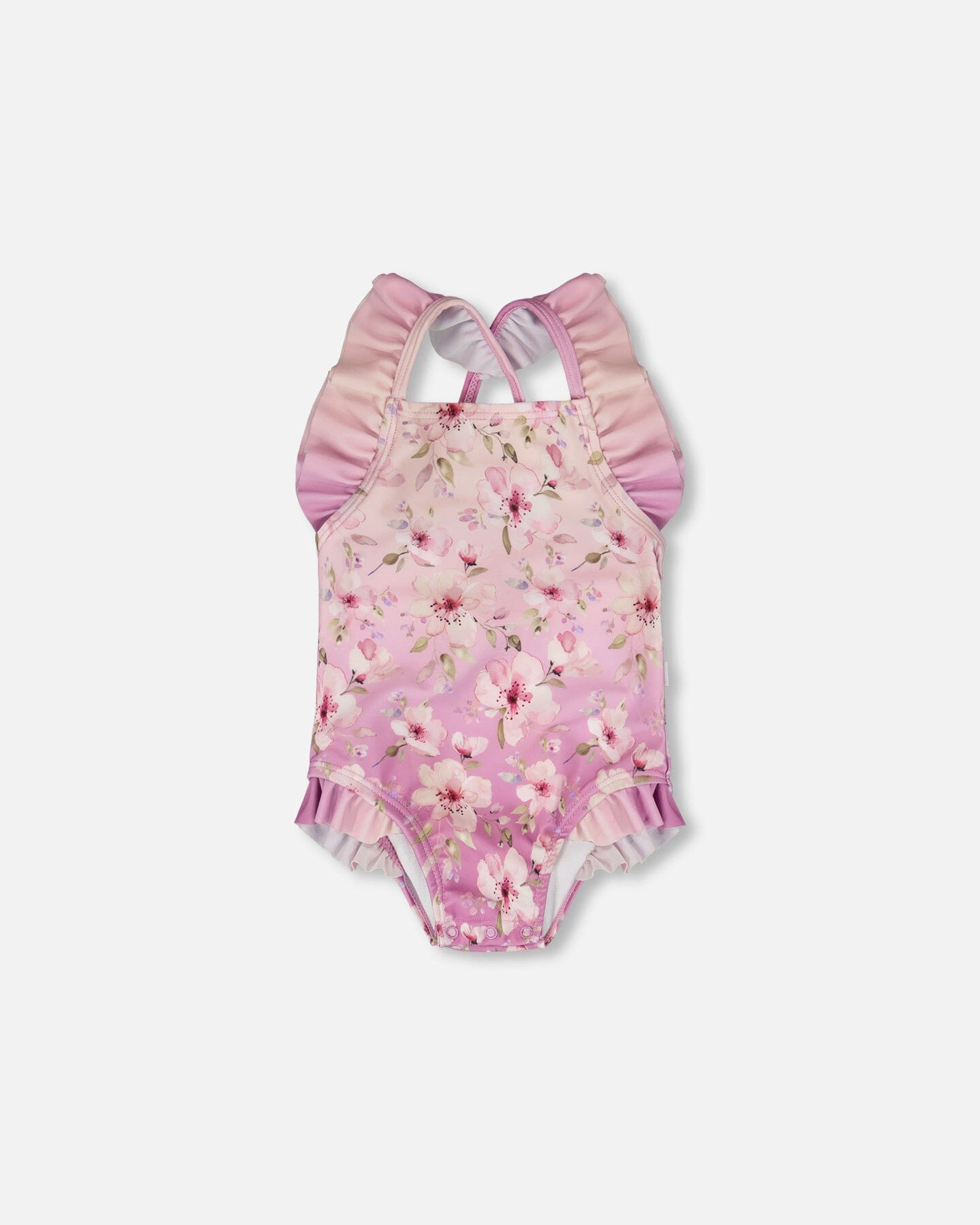 Deux par Girls Toddler One-Piece Swimsuit Flower Print