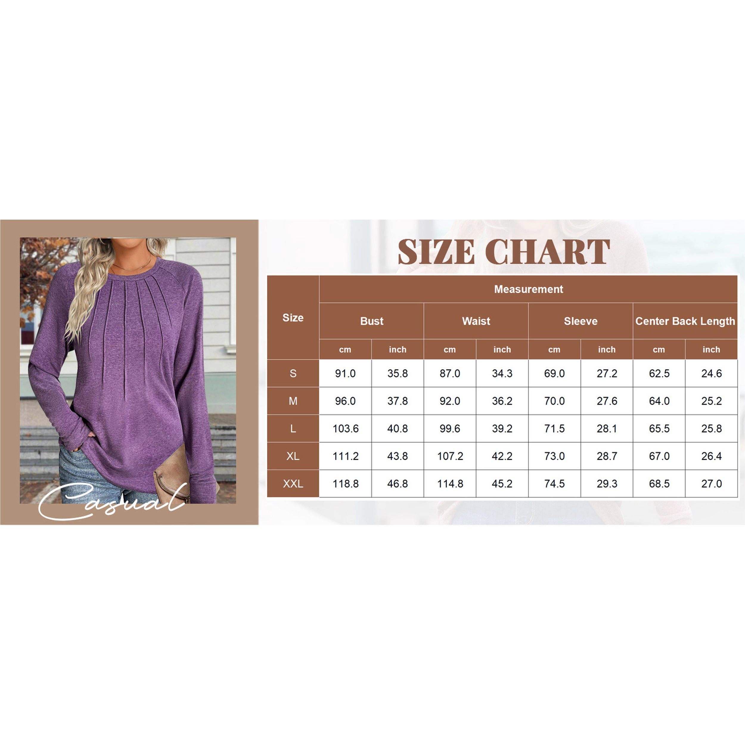 Zeagoo Women Crew Neck Long Sleeve Sweatshirt
