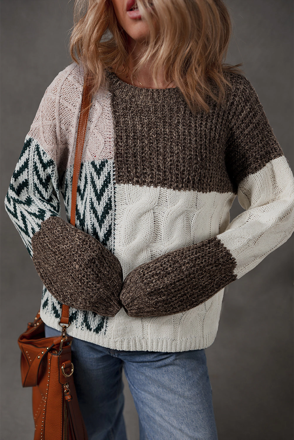 Threaded Pear Women's Norah Knotted Loose Fit Sweater