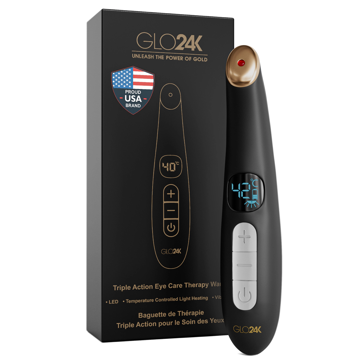 GLO24K Triple Action Eye Care Therapy Wand