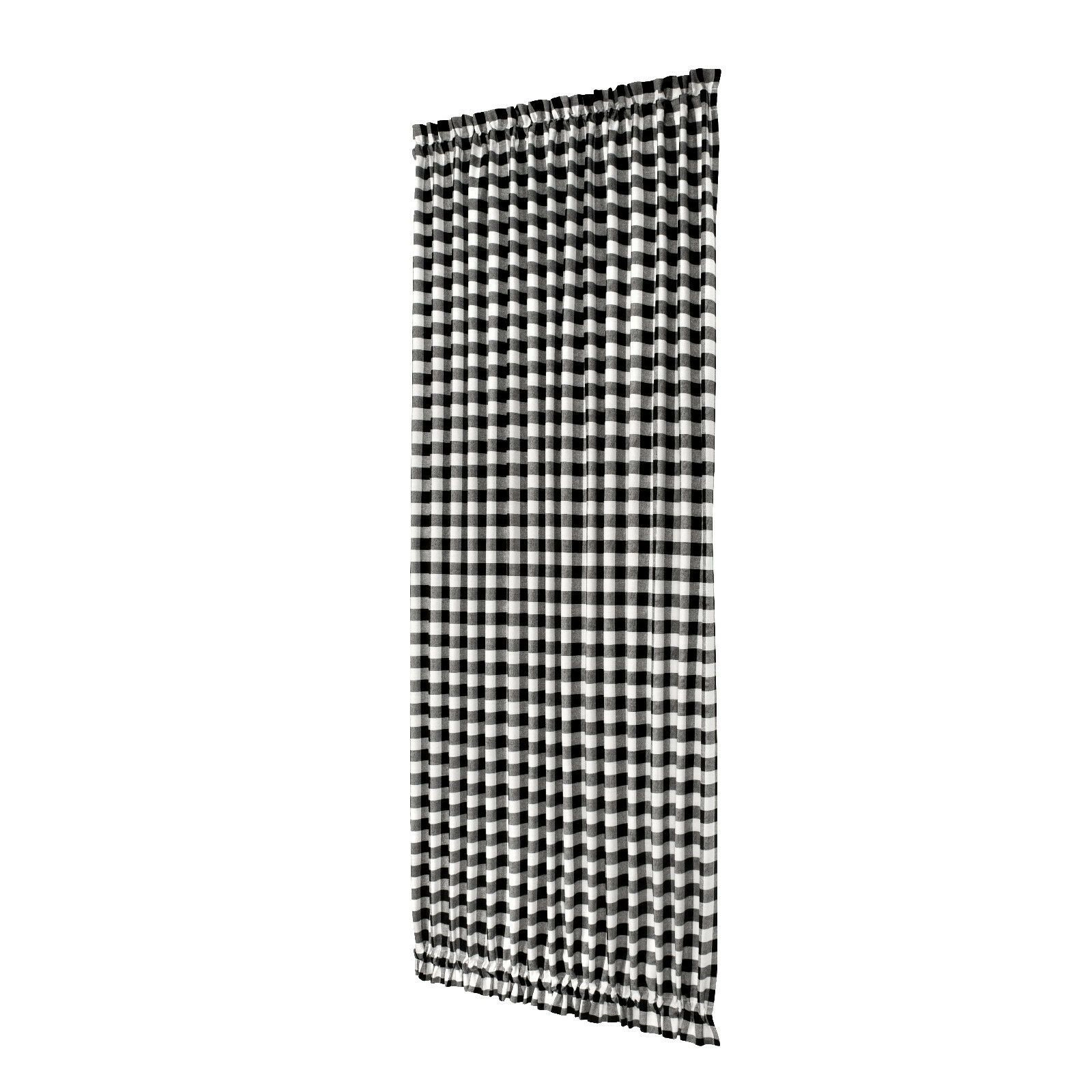 Kate Aurora Plaid Country Farmhouse French Door Curtain Panel With Matching Tieback