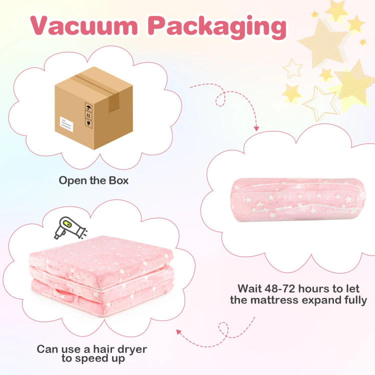 Hivvago Foldable Floor Mattress For Kids With Washable Flannel Cover