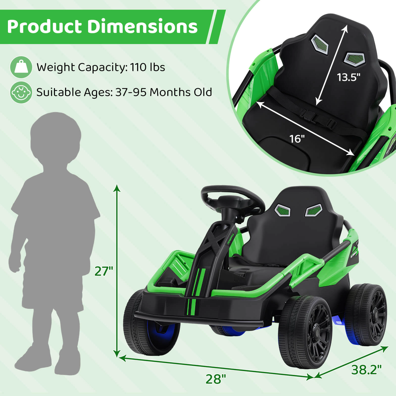 Costway Ride on Car for Big Kids 12V Battery Powered Electric UTV with Remote Control