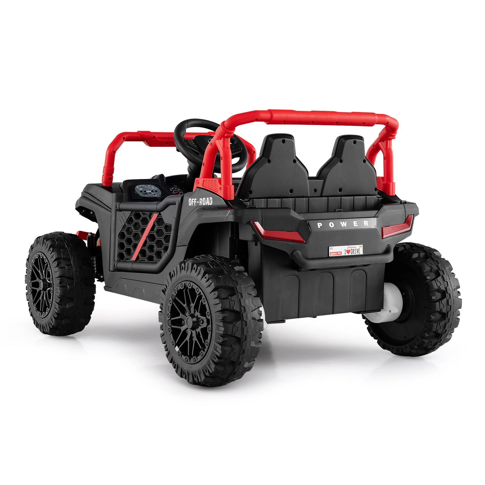 LJG 12V Kids Ride on Truck Off-Road UTV with Parental Remote and Lights