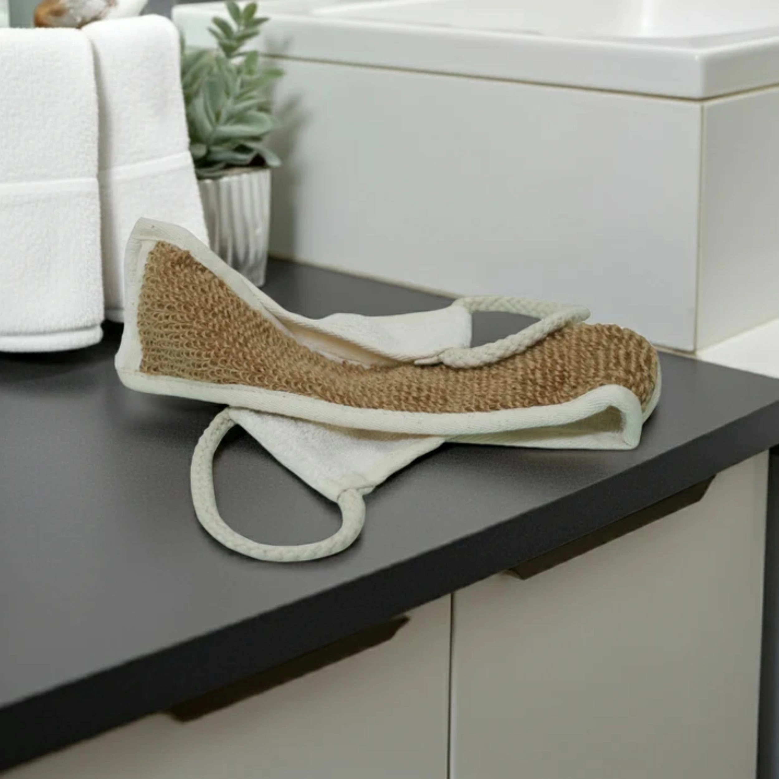 Plantlife Hemp & Bamboo Back Scrubber - Dual-Sided Strap