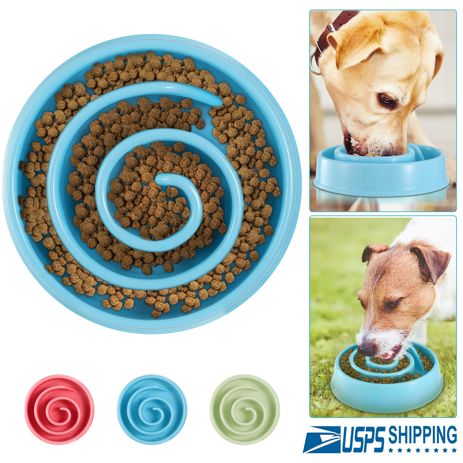 GBruno Spiral Maze Slow Feeder Dog Bowl