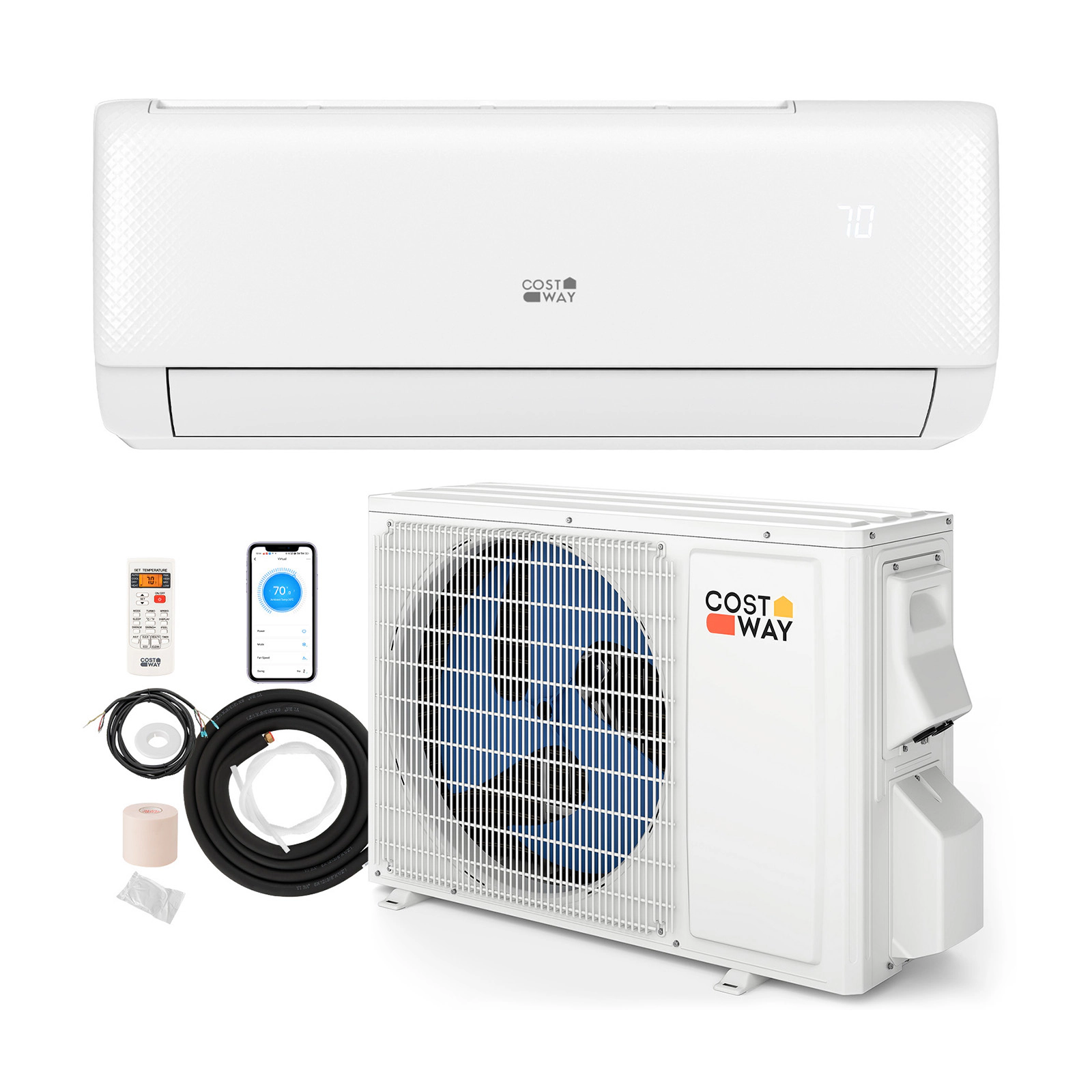 LJG Airtural Series 12000 BTU 115V 22 SEER2 WiFi Enabled Mini Split Heat Pump