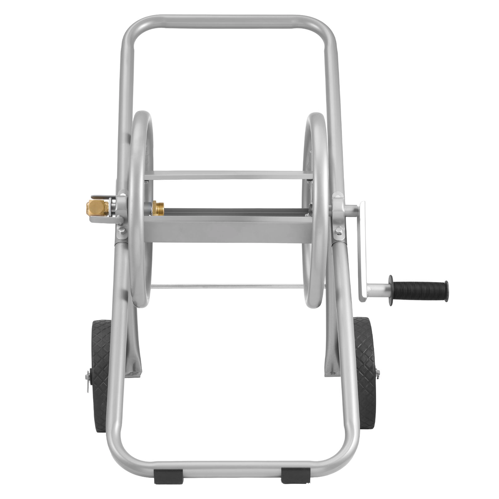 HONGGE Hose Reel Cart Hold of 5/8’’ Hose Garden Water Hose Carts Mobile Tools with 4 Wheels Heavy Duty Powder-coated