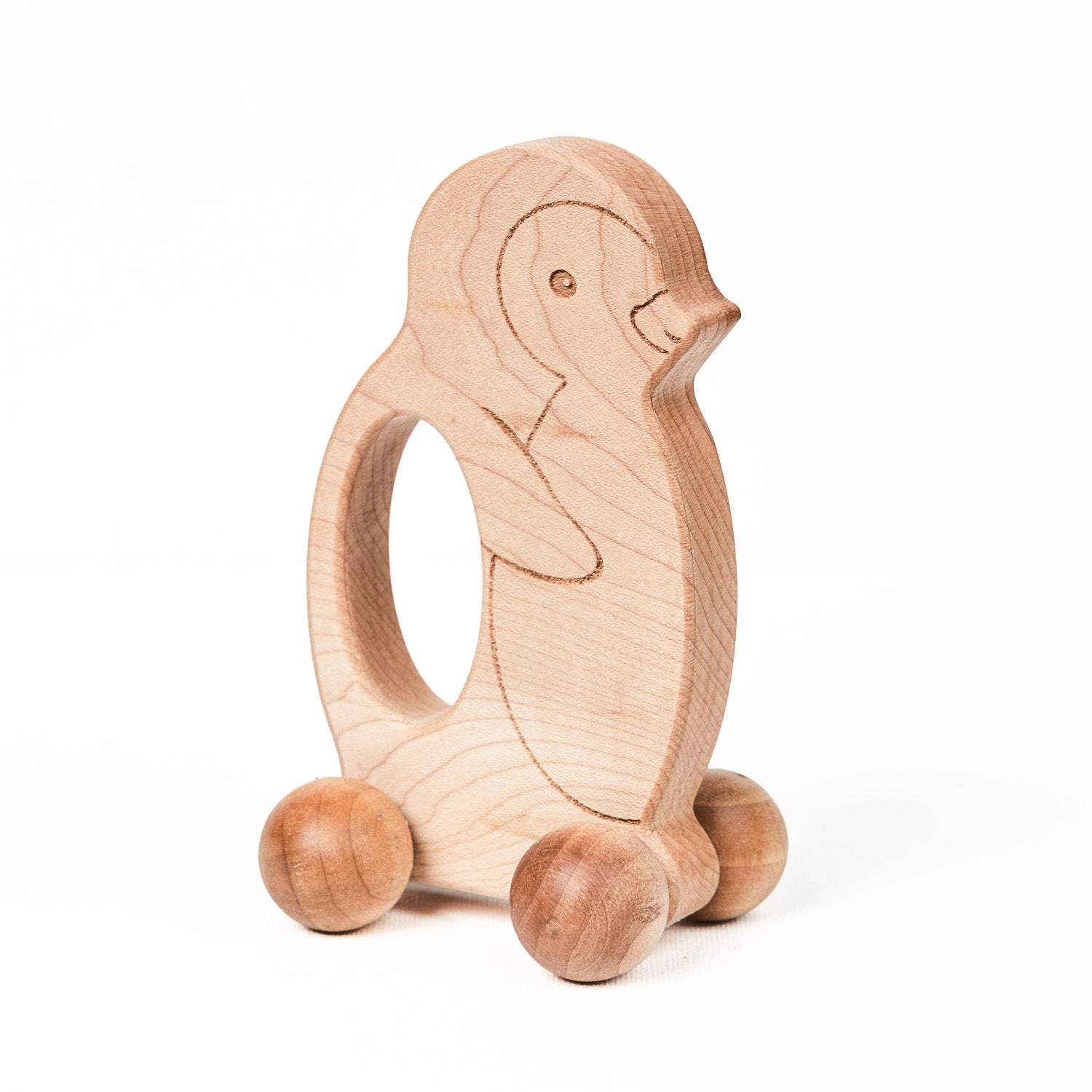 Easy Grasp Penguin Push Toy - Made in the USA