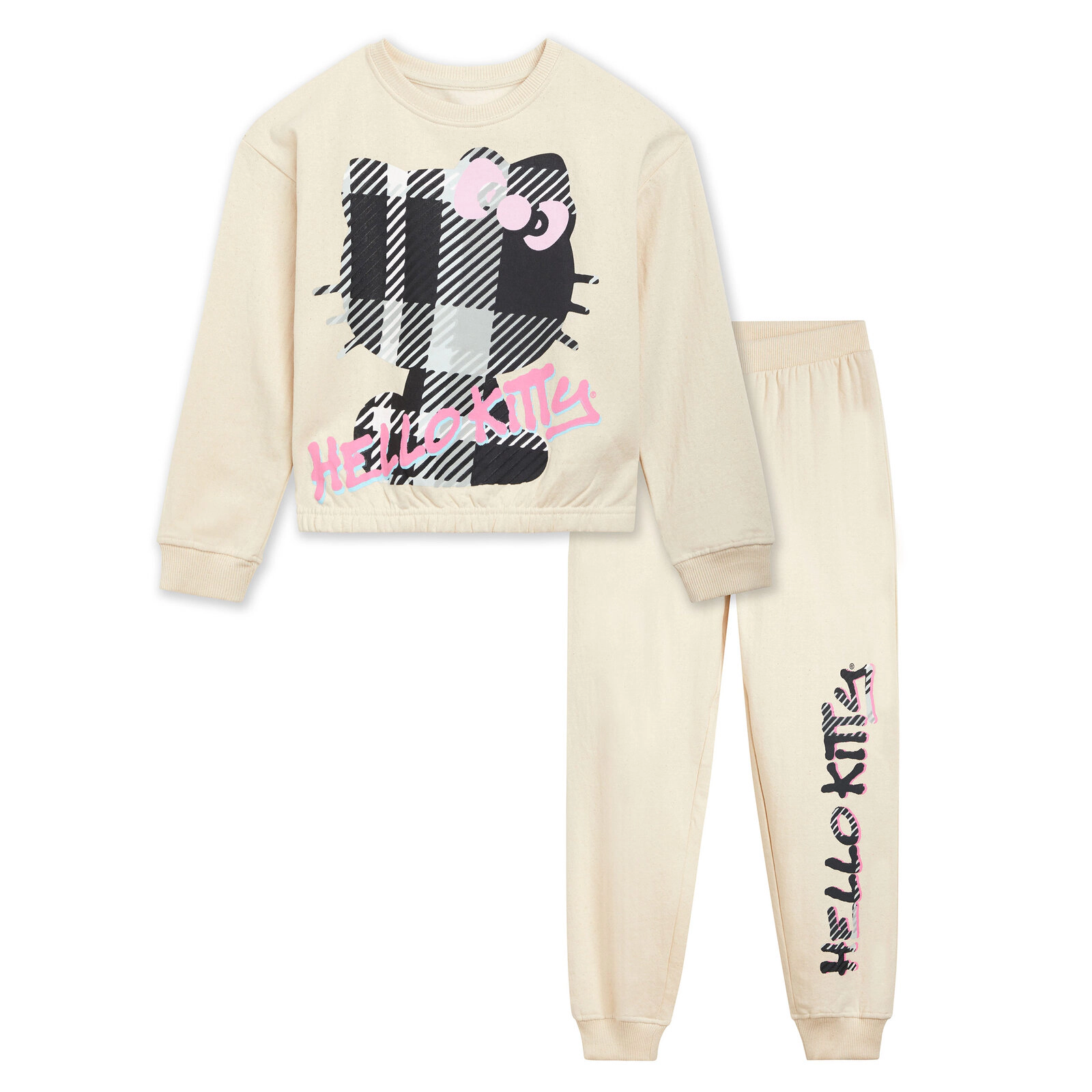 Hello Kitty Girls' Fleece 2-Piece Sweatshirt and Pants Set