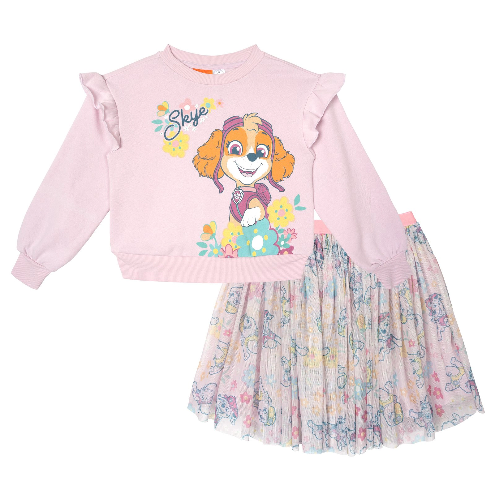 Paw Patrol Girls' Sweatshirt and Tulle Skirt Set