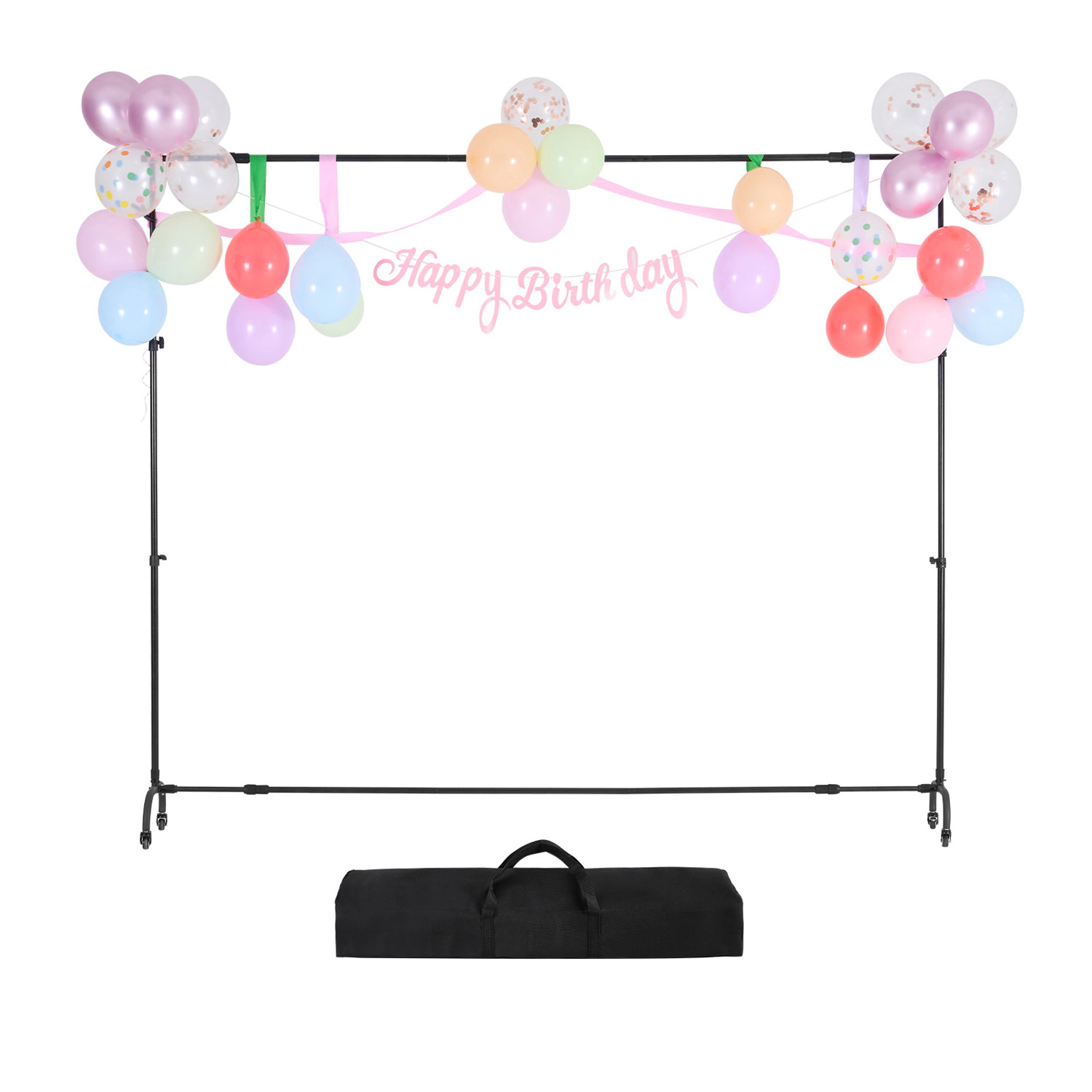 HONGGE Backdrop Stand, Adjustable Photo Backdrop Stand Kit, Background Backdrop Stand, Heavy Duty Projector Screen Stand