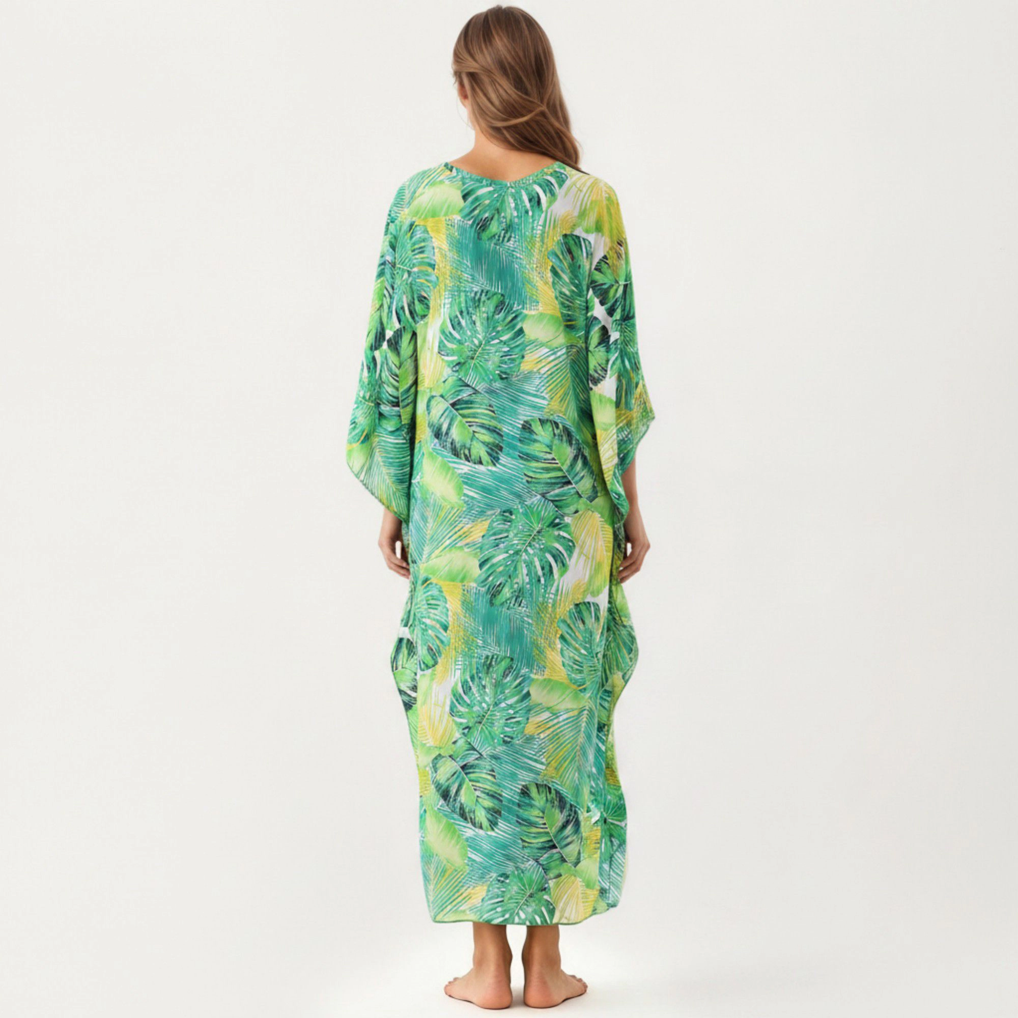 Anna-Kaci Women's Paisley Print Maxi Dress with V-Neckline Short Sleeves and Relaxed Flowing Silhouette