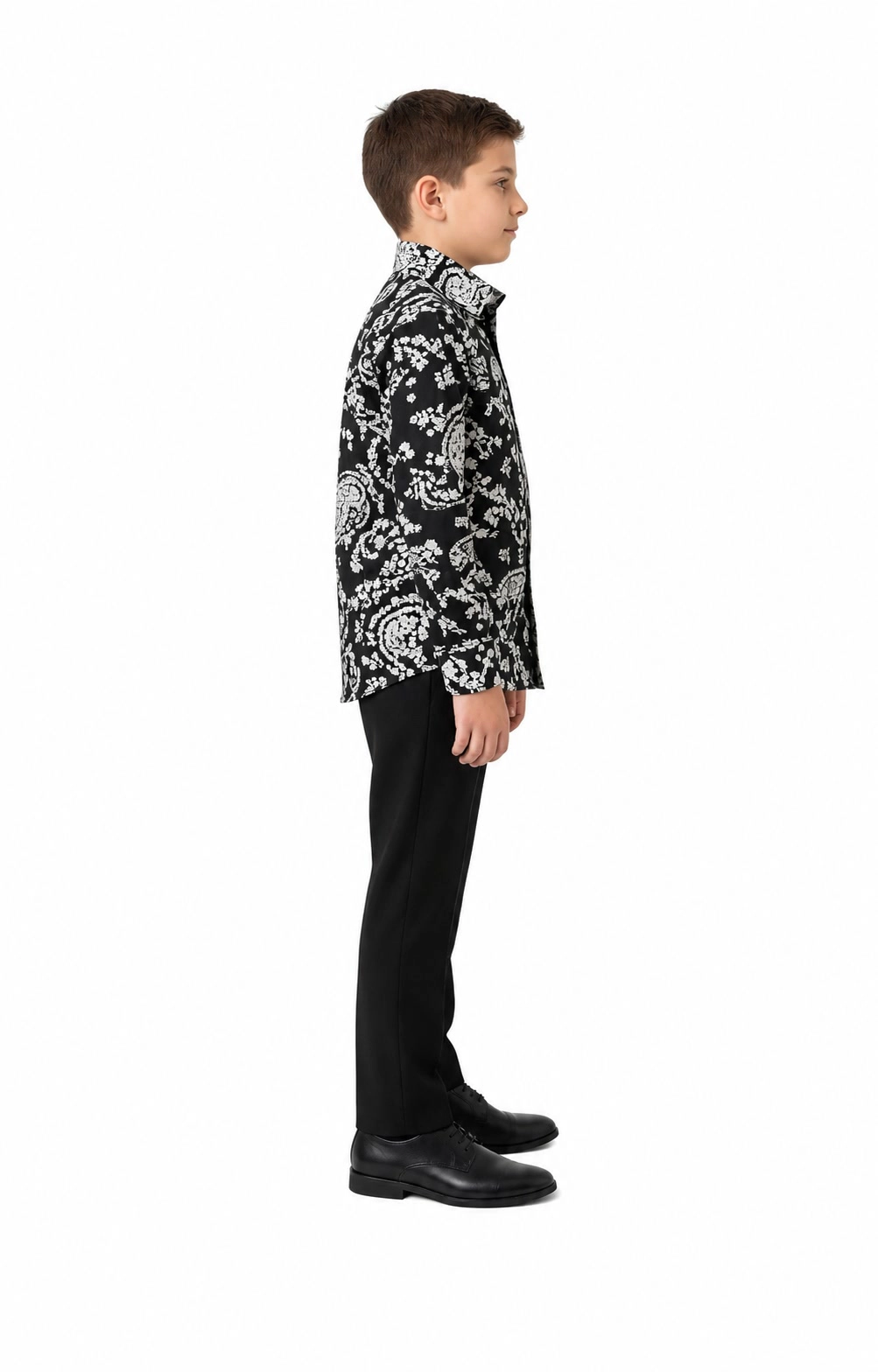 Elie Balleh Boys Slim Fit Paisley Button Down Shirt