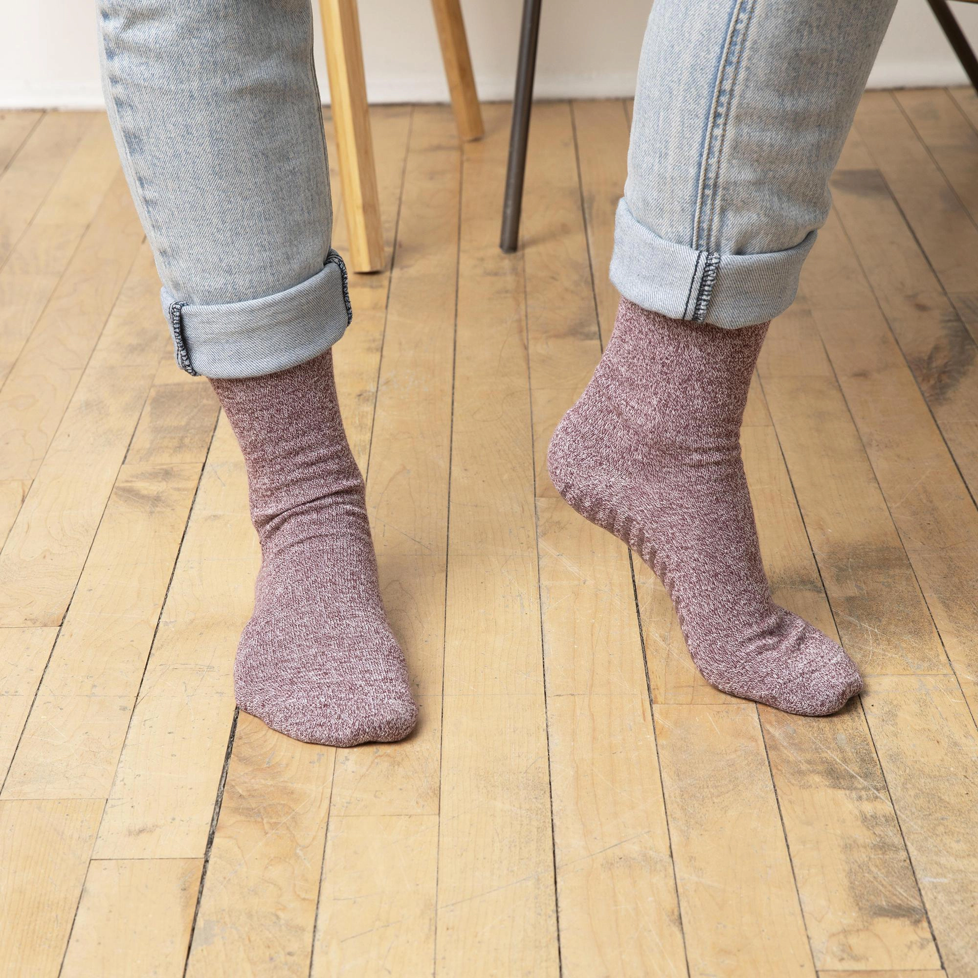 Gripjoy Men's Crew Socks with Grips (Pack of 3)