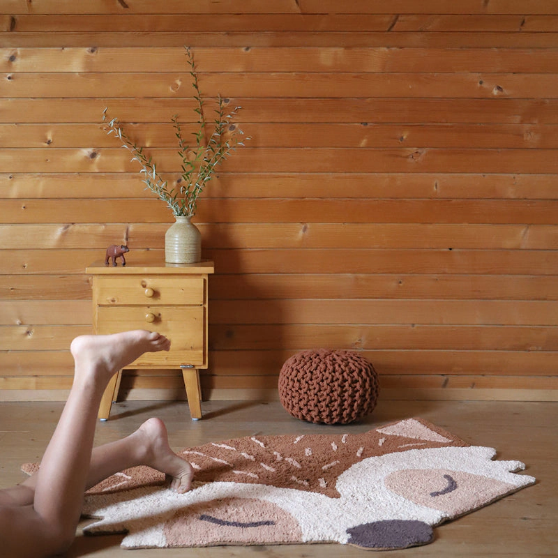 Nattiot Washable Cotton Baby Room Rug With Little Fox - Marlo
