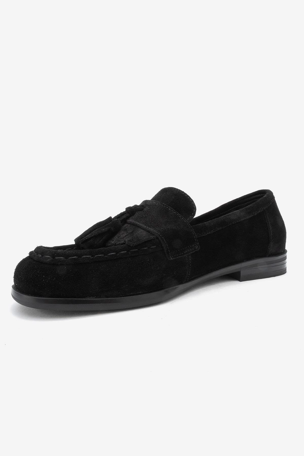 Forever & Always Womens Lupen Leather Tassel Loafers