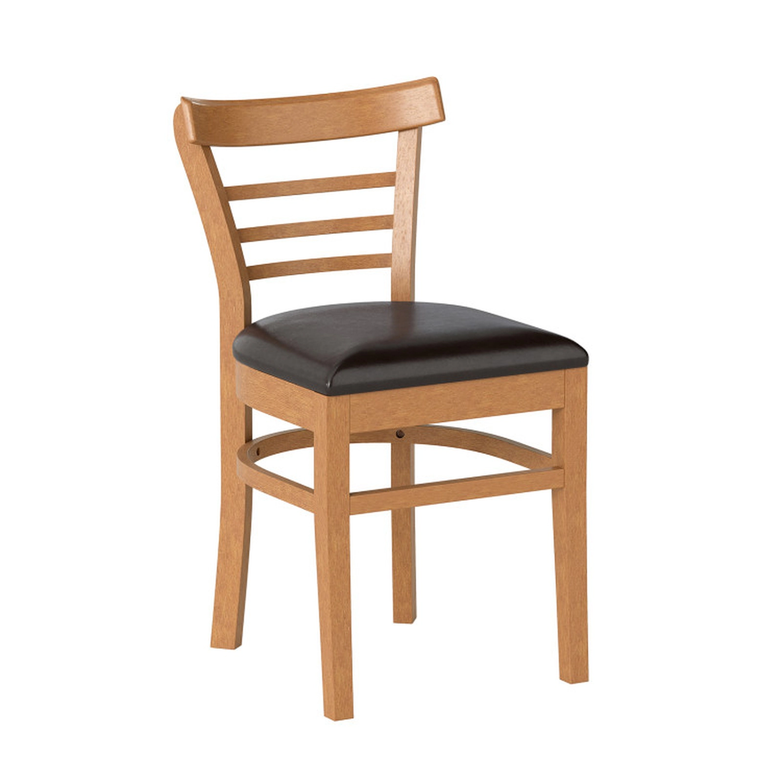 SUGIFT Set of 2 Wooden Dining Chairs with Rubber Wood Legs 400-lb Capacity 19-in Seat Height Brown and Black