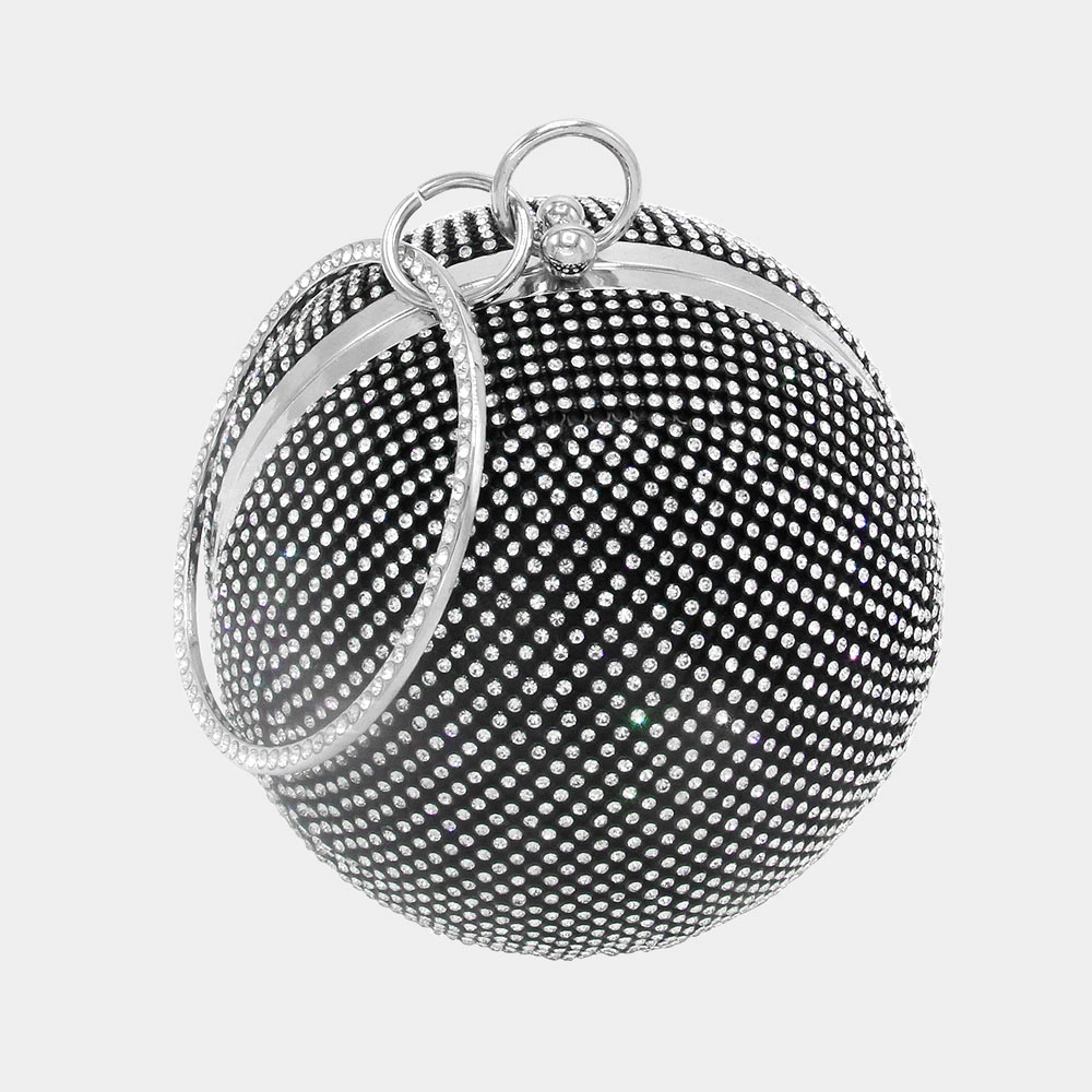 FASHNZFAB Bling Round Ball Evening Tote / Crossbody Bag