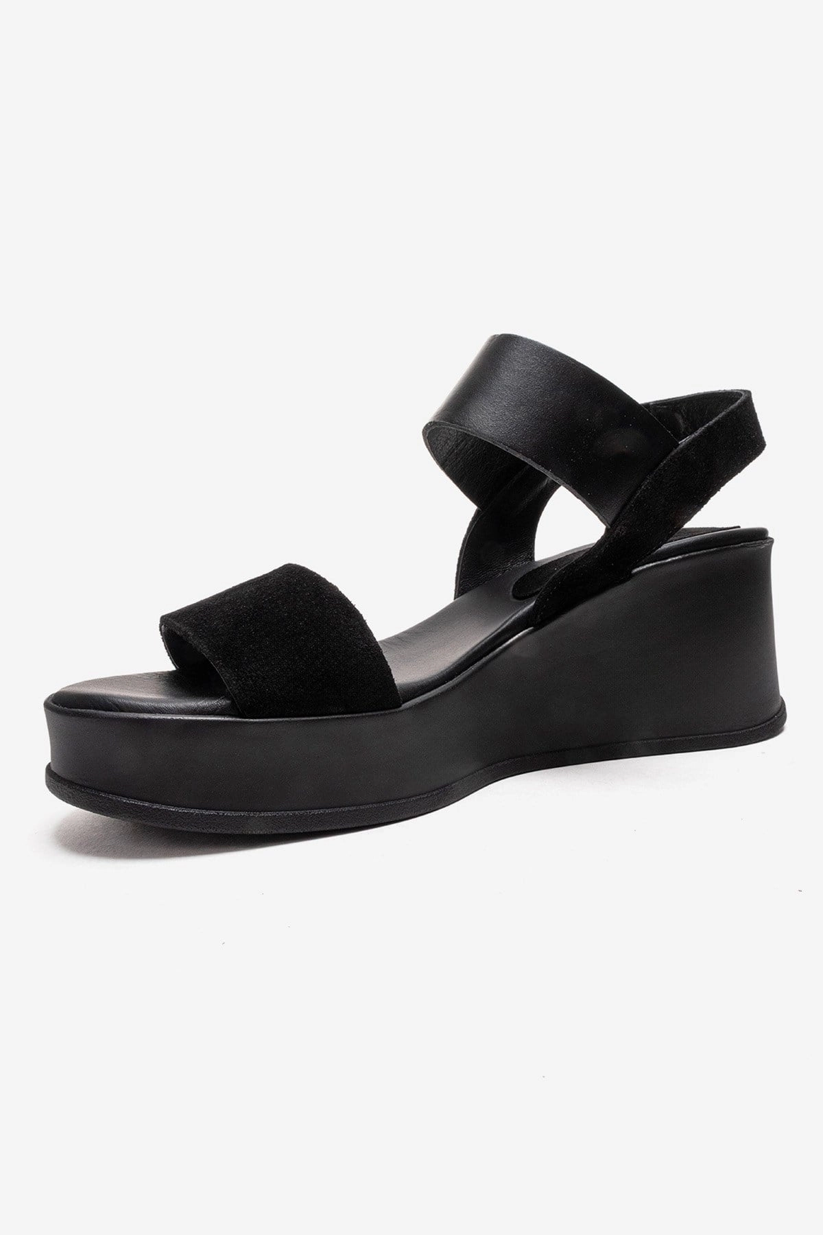 Forever & Always Womens Lolanthe Leather Wedge Sandals