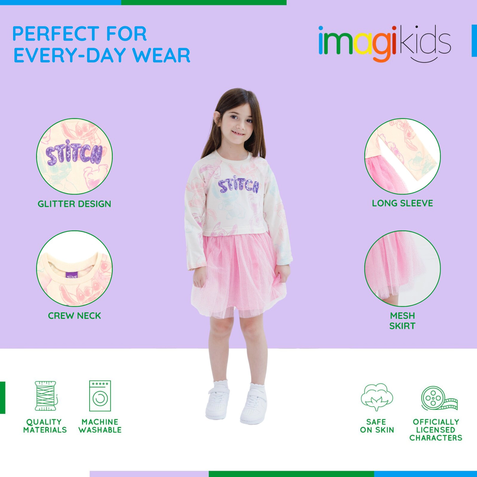Disney Girls' Long Sleeve Tutu Dress