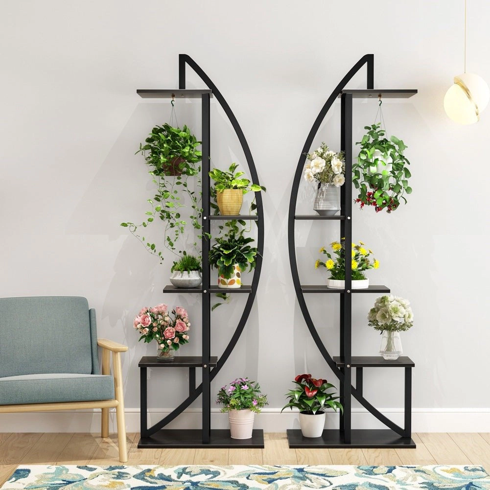 Tribesigns 5-Tier Plant Stand Pack of 2, Multi-Layer Bonsai Flower Rack