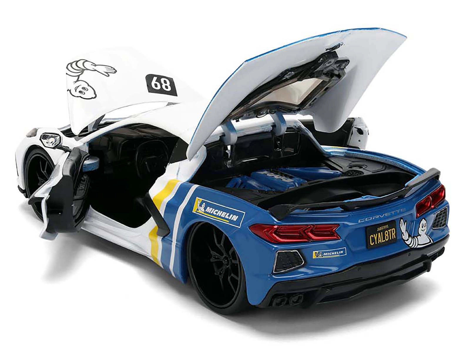 Jada 2020 Chevrolet Corvette Stingray C8 #89 "Michelin" White with Yellow and Blue Stripes "Bigtime Muscle"
