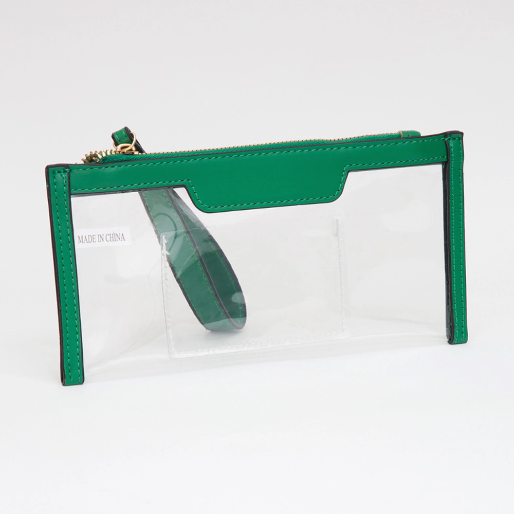 Fashnzfab Transparent Flap Wristlet Pouch / Clutch Bag