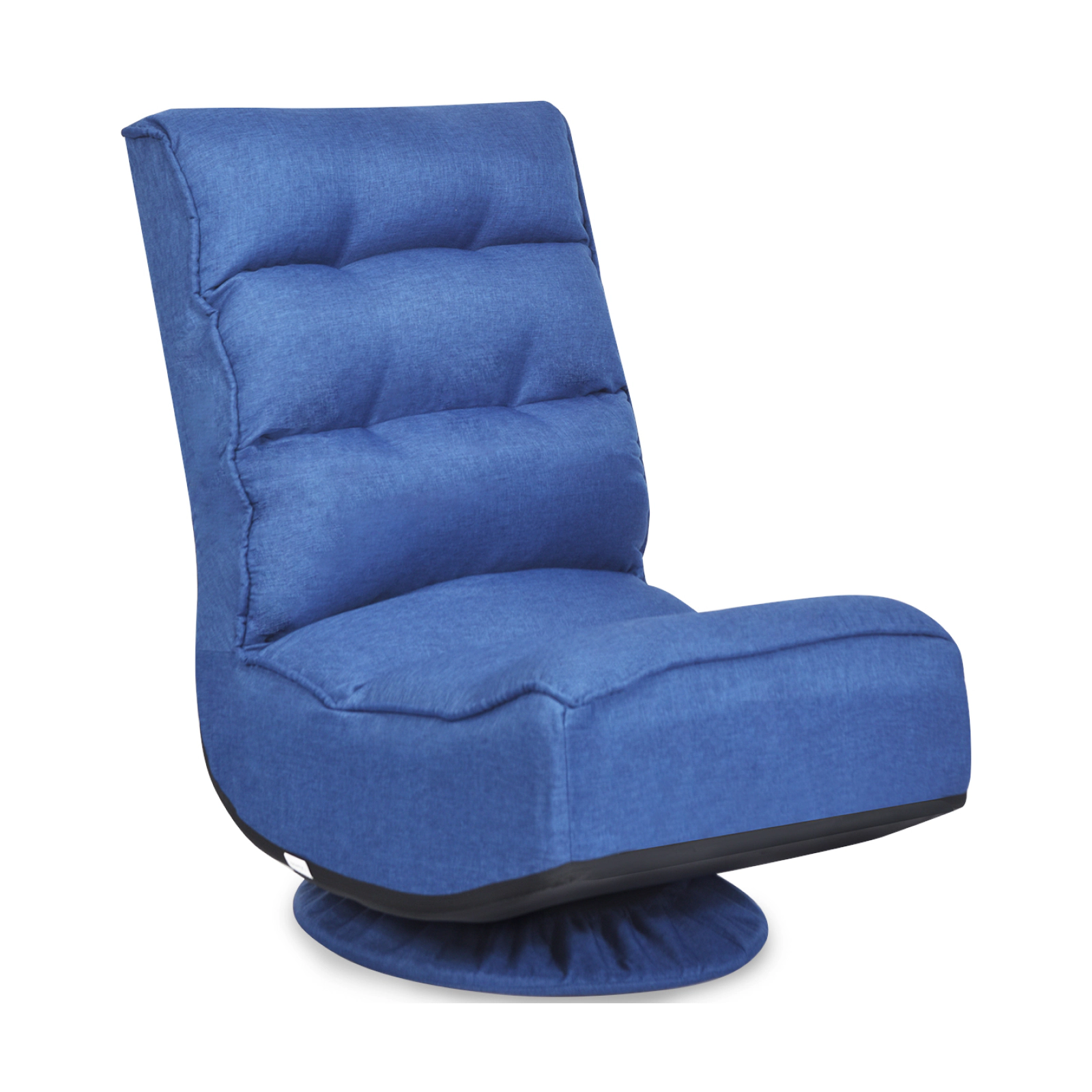 SUGIFT 5-Position 360-Degree Swivel Padded Folding Floor Gaming Chair 23-in x 29.5-in x 32.5-in 300-lb Capacity Navy