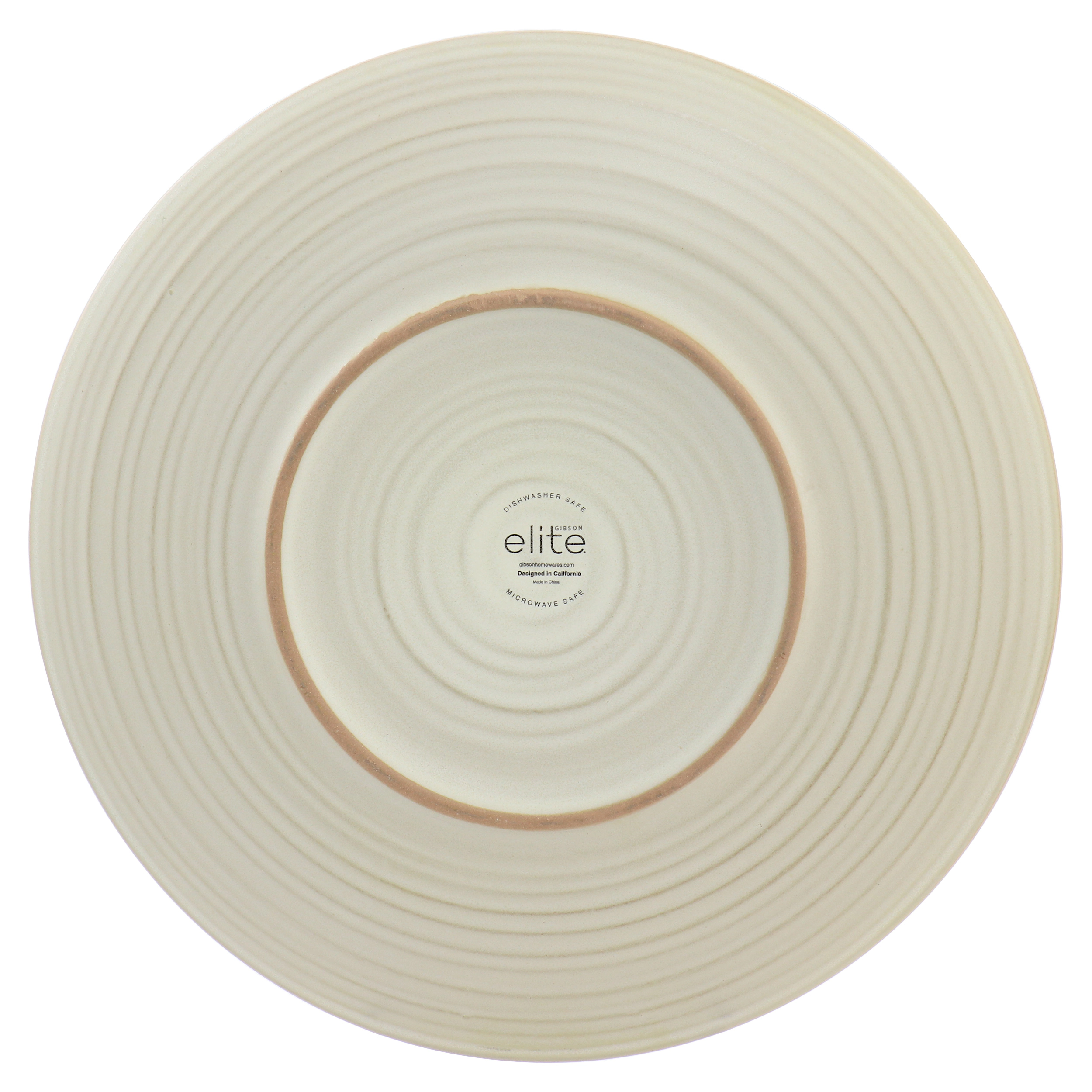 Gibson Elite 12 Piece Dreamweaver Round Earthenware Dinnerware Set in Matte White
