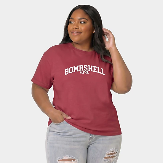 Simply Sage Market - Women's Plus Garment Dyed Tee - Bombshell Era Arched