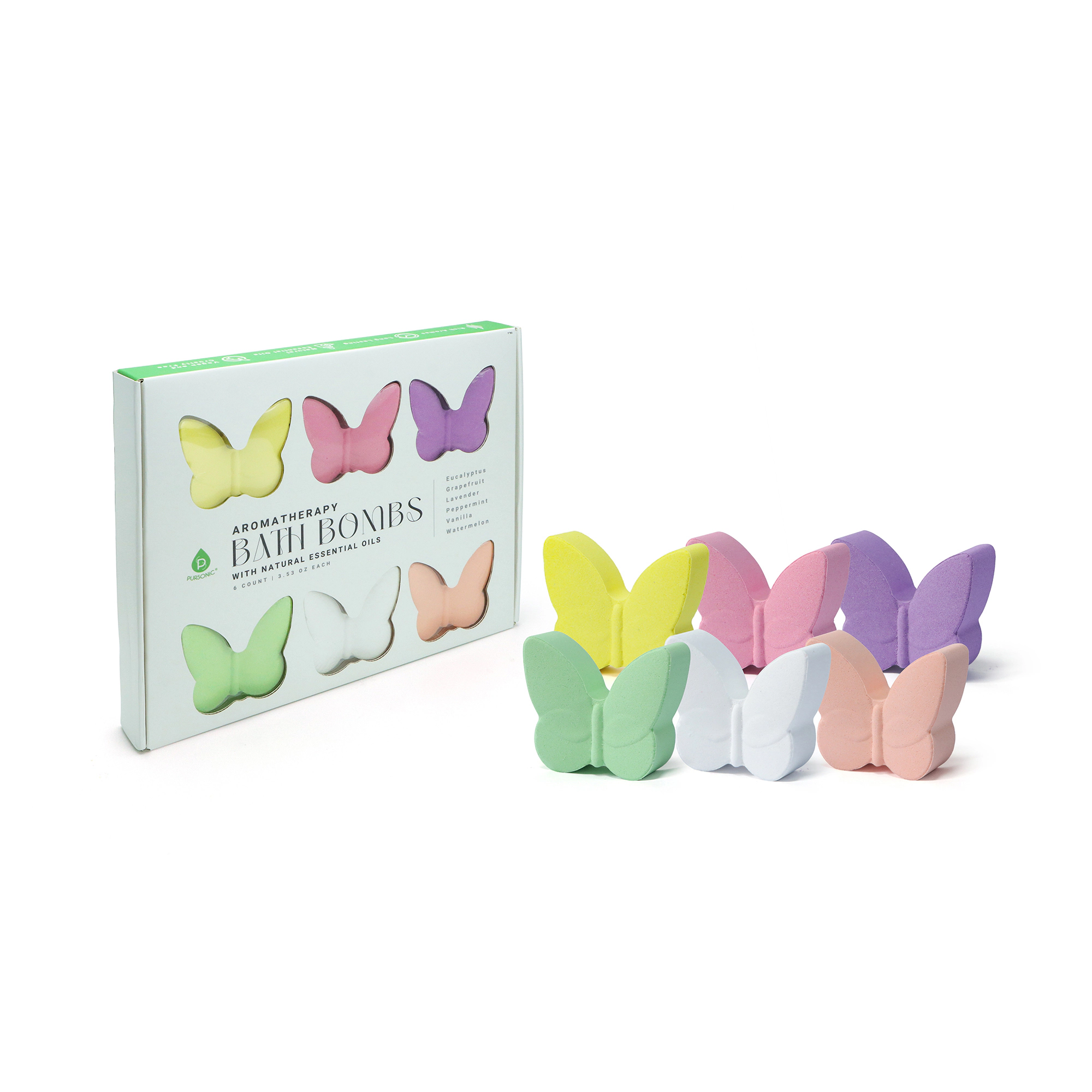 Pursonic Unisex Relaxing Aromatherapy Essential Oil Butterfly Bath Bombs