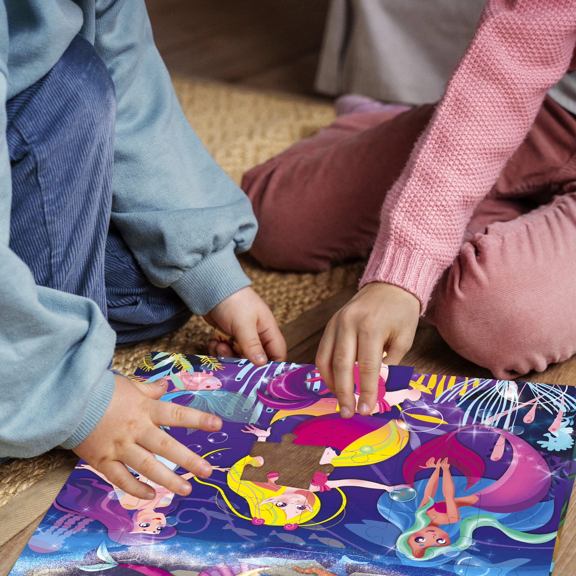 QUOKKA Shimmer Animal Jigsaw Puzzles, 48 Piece Educational Puzzles for Kids Ages 3-6, Learning Toys