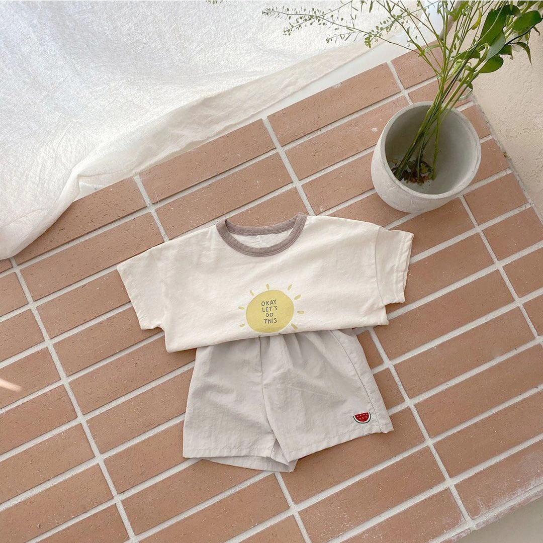 MyKids-USA Baby Fruit Embroidered Summer Comfy Shorts