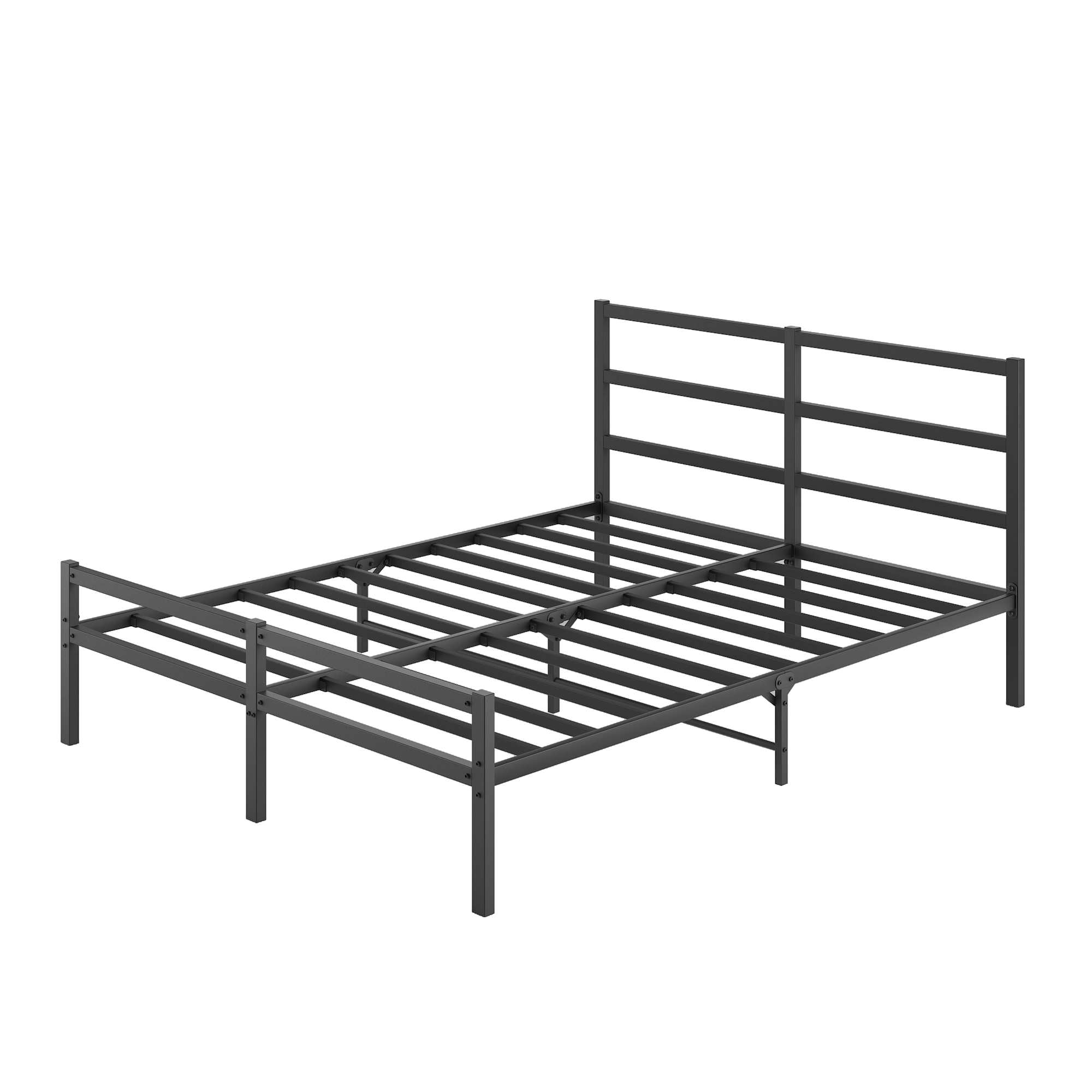 Flynama Full Metal Platform Bed Frame with Headboard, No Box Spring Needed
