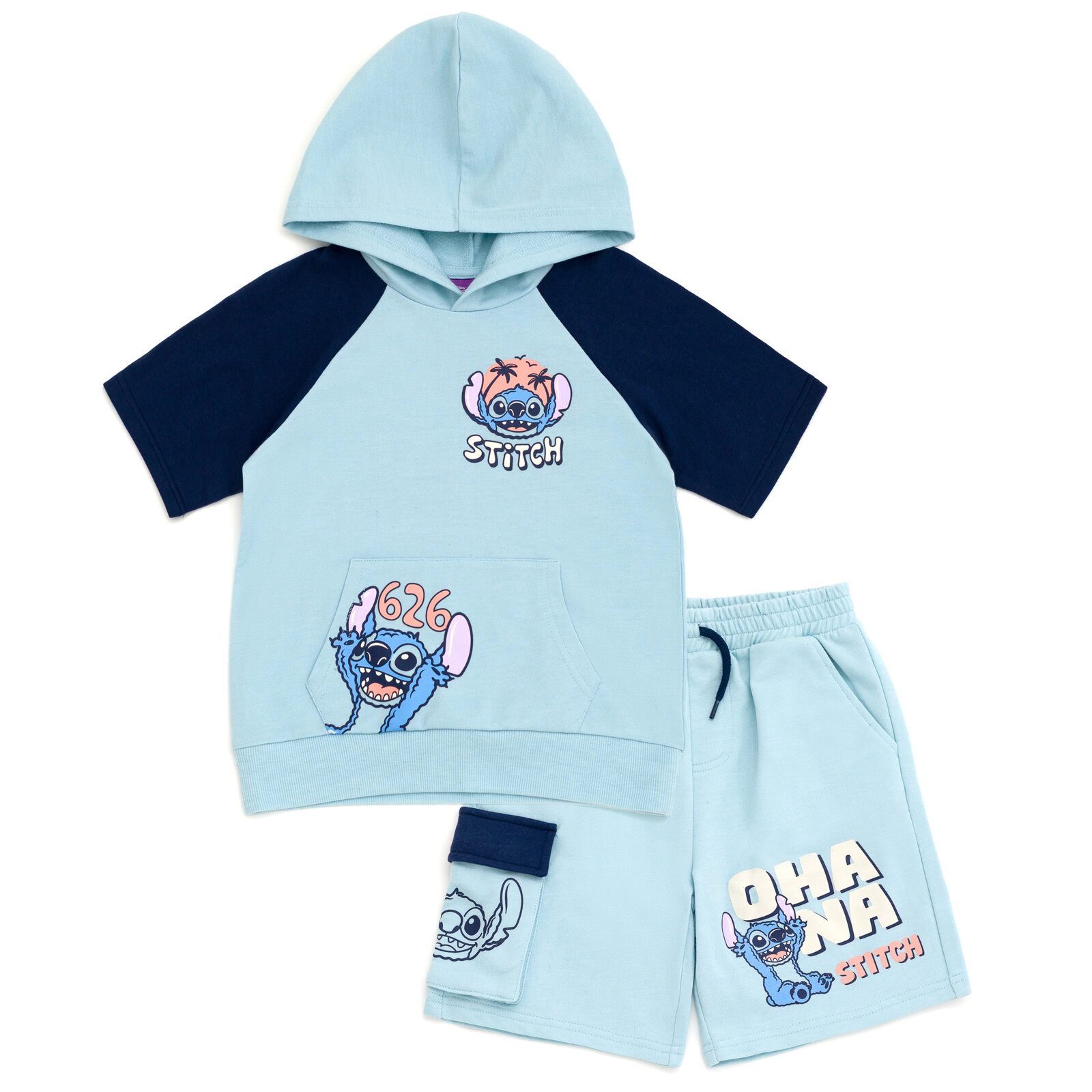 Disney Boys' 2-Piece Hooded Tee and Shorts Set
