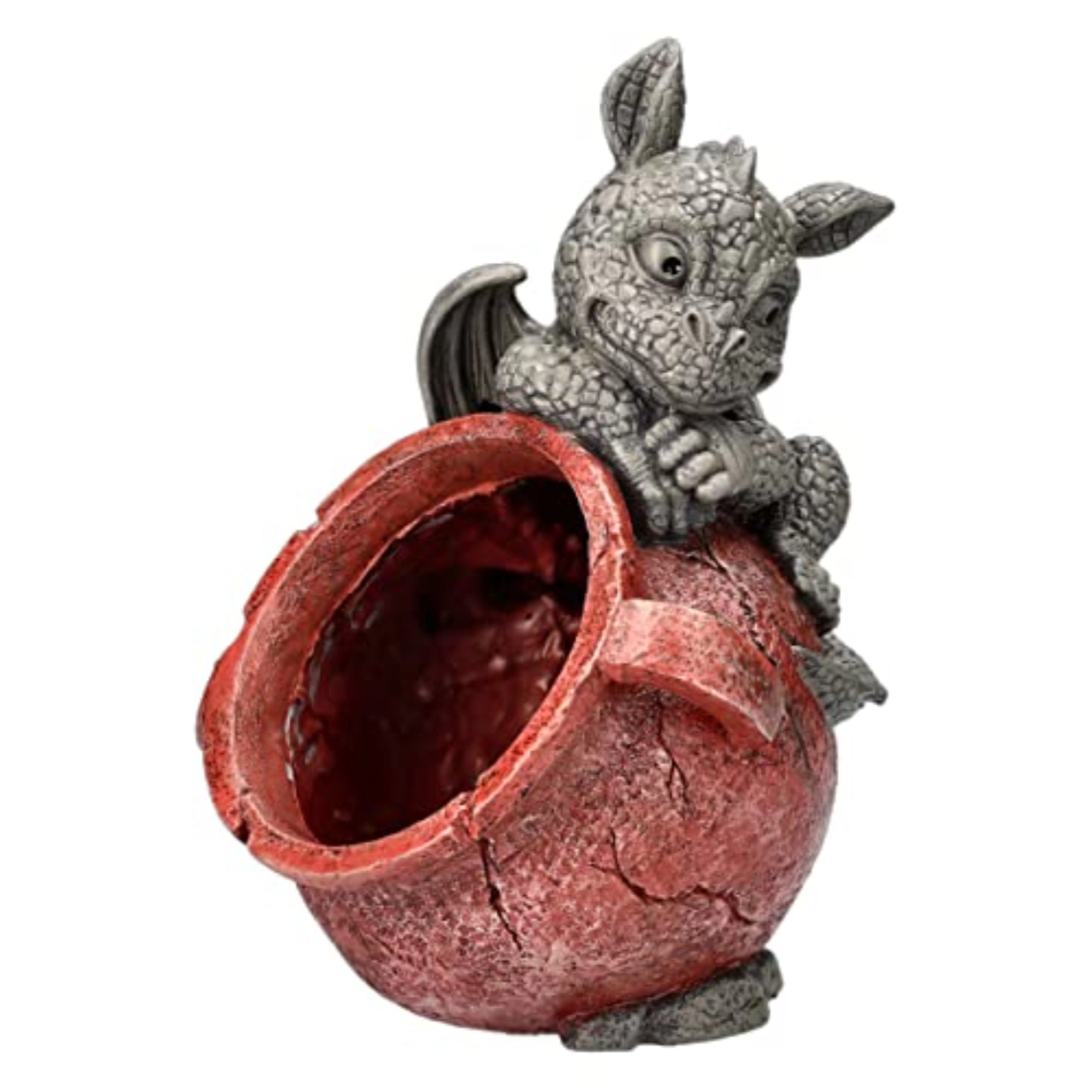Pacific Giftware Playful Garden Dragon Planter Garden Display Decorative Accent Resin Sculpture 13.25 inches