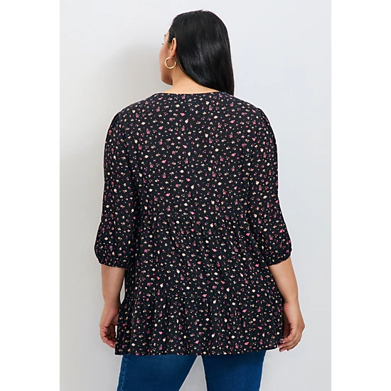 Avenue Women's Plus Size Ditsy Embroidered Tunic - JCPenney