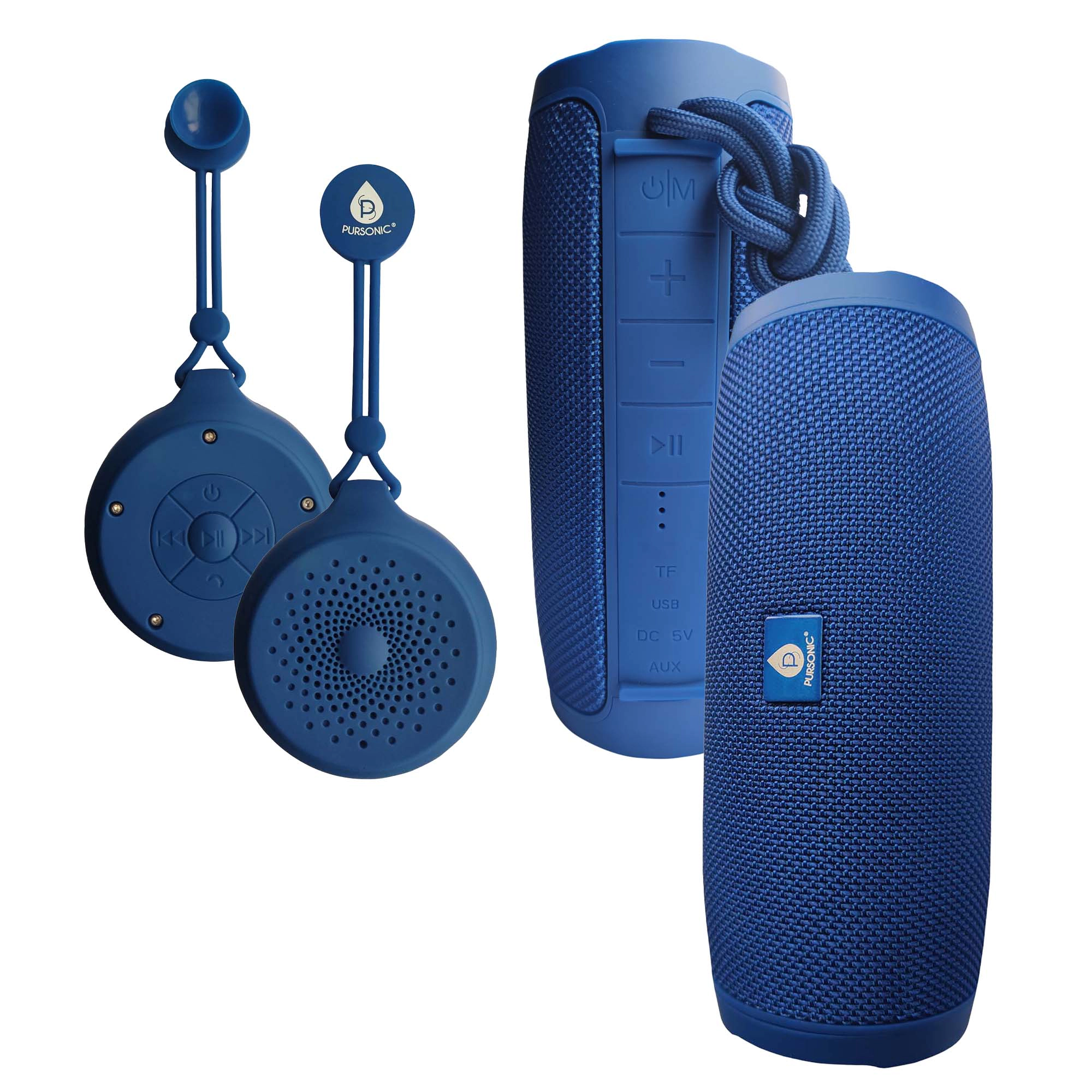 Pursonic Unisex Wireless Speaker Bundle – Peak & Waterproof with 360° Hi-Res Sound