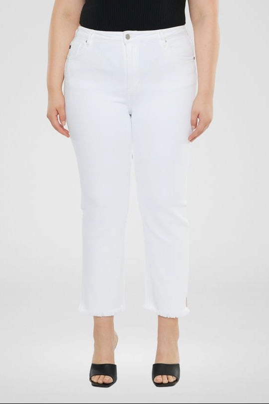 Kancan Women's Plus High Rise Slim Straight Jeans Rita